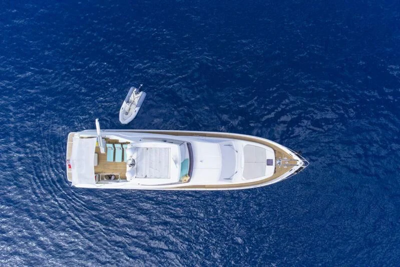 a small white house in the water aboard ASTARTE Yacht for Sale