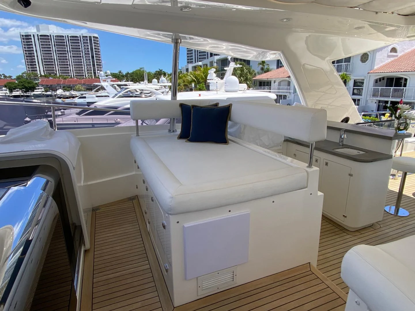 a room with a bed and a desk aboard ADAR Yacht for Sale