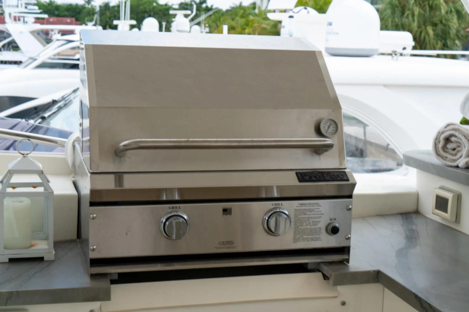 a white printer on a table aboard ADAR Yacht for Sale