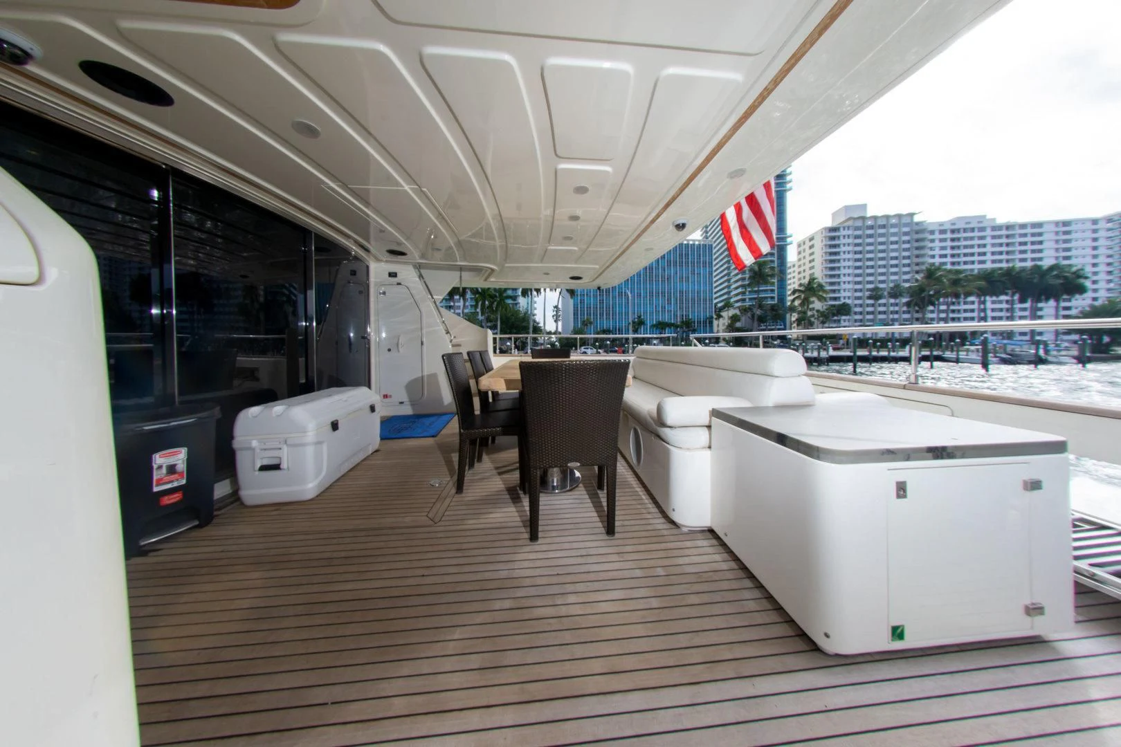 a boat on a deck aboard ADAR Yacht for Sale