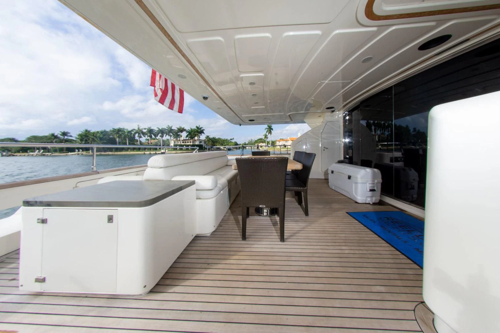 a boat on a deck aboard ADAR Yacht for Sale