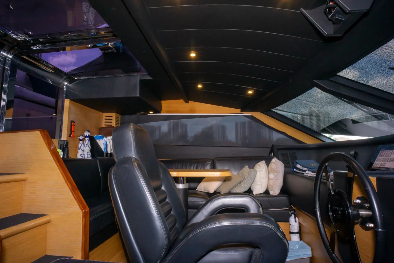 inside of a car aboard ADAR Yacht for Sale