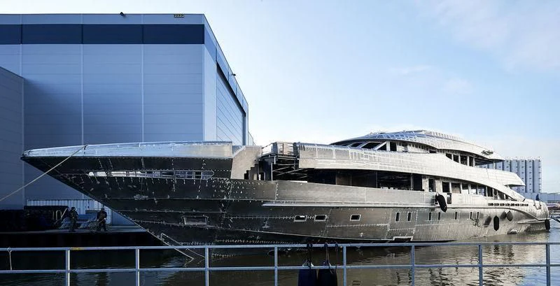 a large building with a dome roof aboard MASA Yacht for Sale