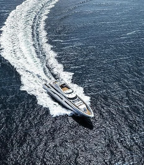 a car driving on a road aboard MASA Yacht for Sale