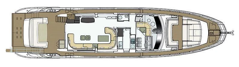 diagram, engineering drawing aboard ARES N Yacht for Sale