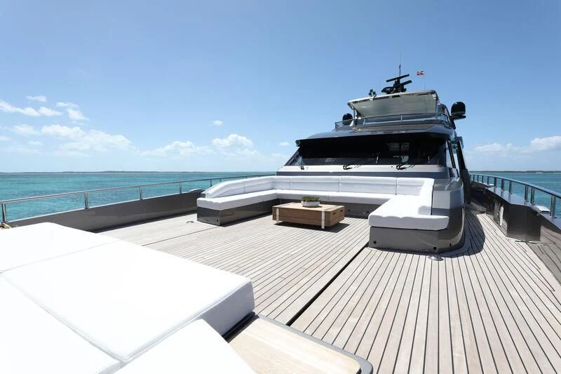 a boat on a deck aboard A SALT WEAPON Yacht for Charter