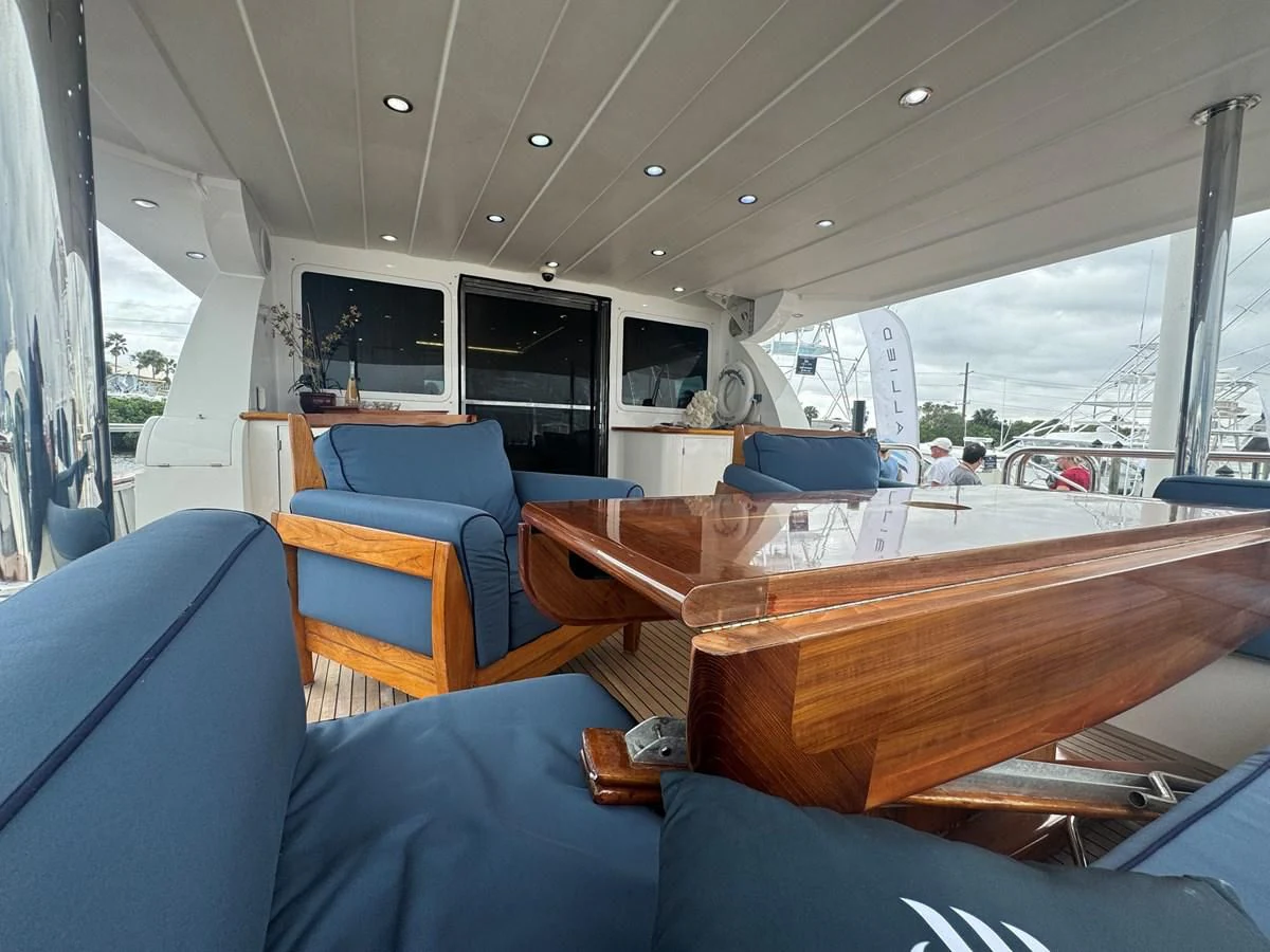 inside of a bus aboard DREAMCHASER Yacht for Sale