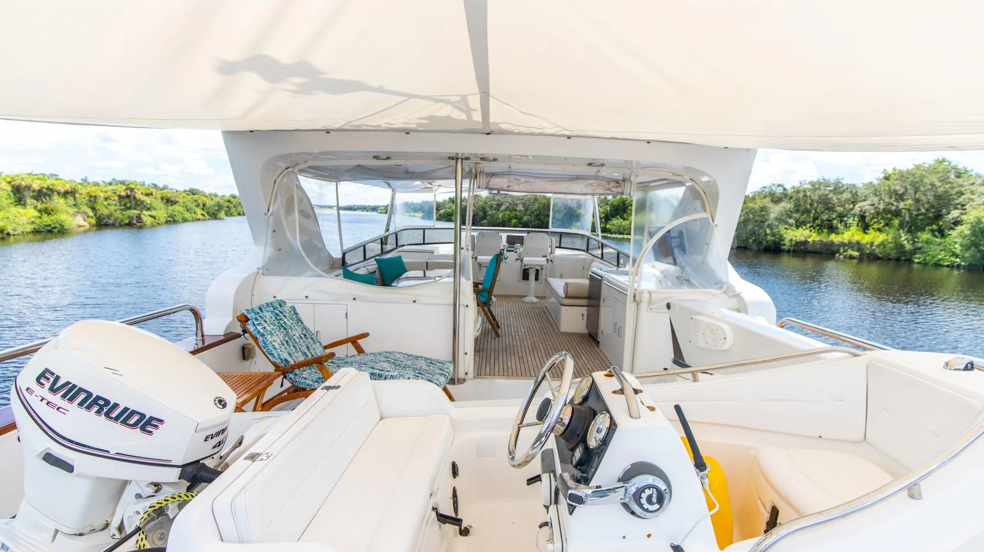a boat on the water aboard DREAMCHASER Yacht for Sale
