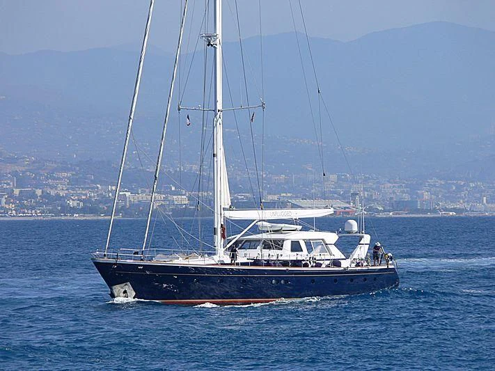 a boat sailing on the water aboard UNPLUGGED Yacht for Sale