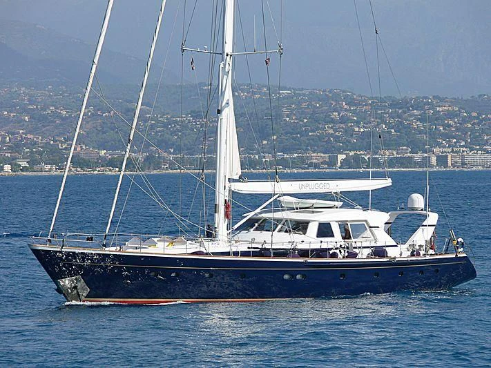 a boat on the water aboard UNPLUGGED Yacht for Sale