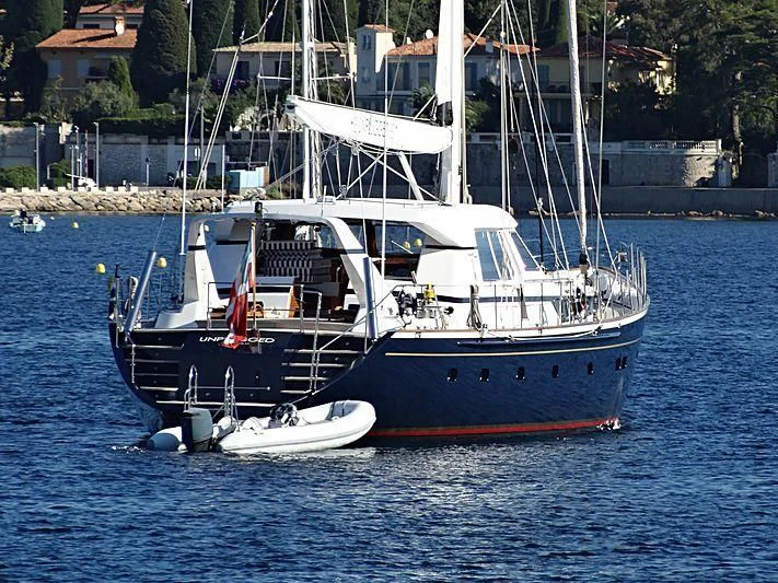 a boat in the water aboard UNPLUGGED Yacht for Sale