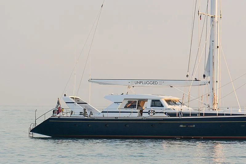 a boat in the water aboard UNPLUGGED Yacht for Sale