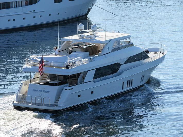 a white yacht in the water aboard BRAVO ZULU II Yacht for Sale