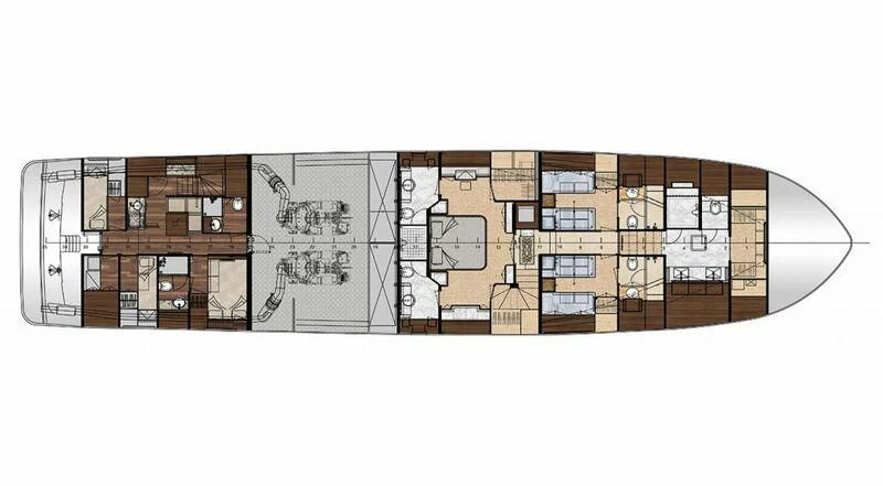 diagram aboard BRAVO ZULU II Yacht for Sale