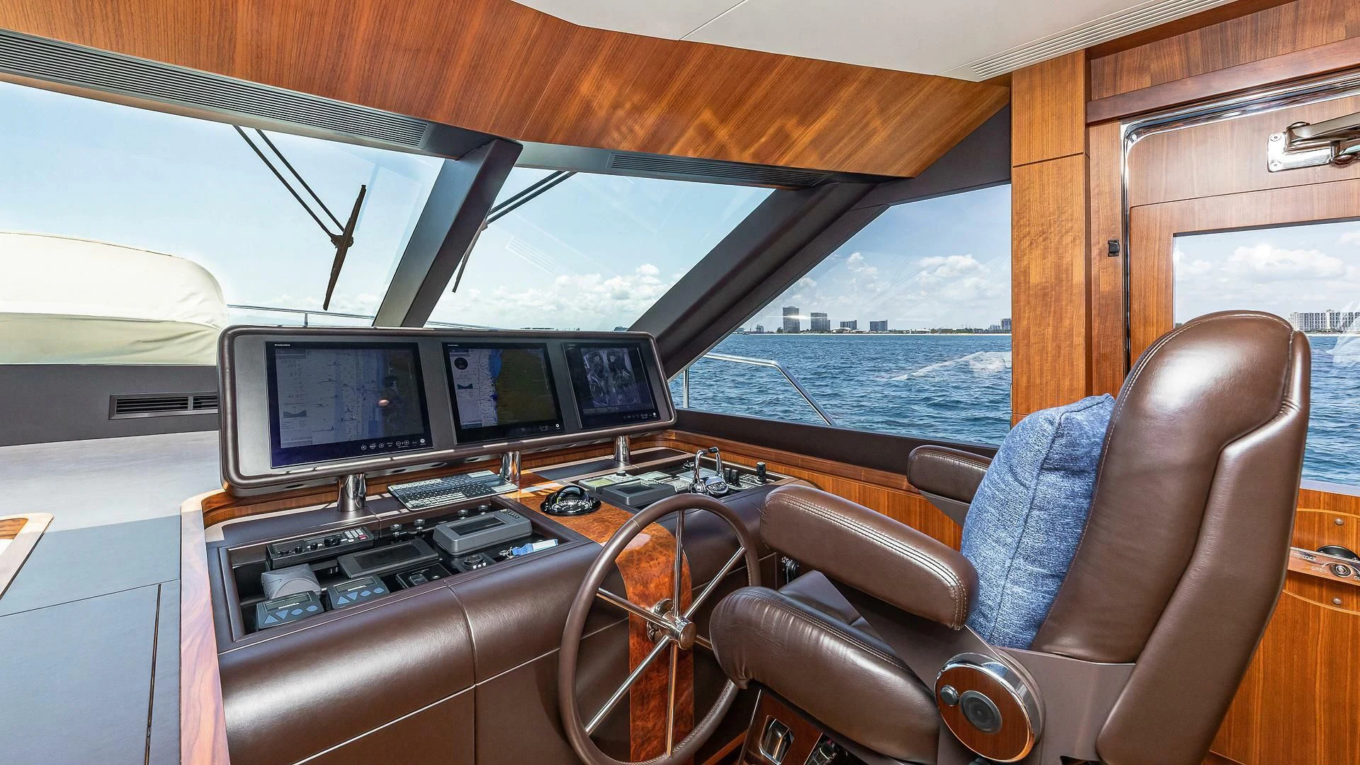 inside of a car aboard BRAVO ZULU II Yacht for Sale