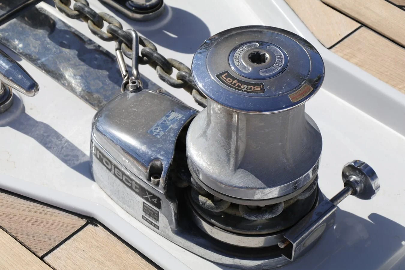 a close-up of a machine aboard VANTAGE Yacht for Charter