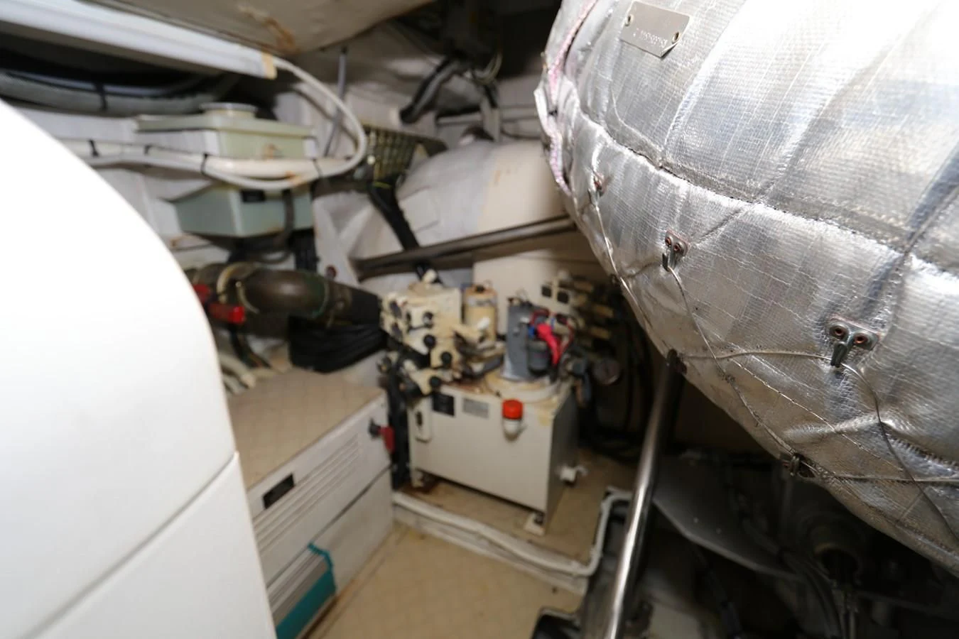 a car with a large fan aboard VANTAGE Yacht for Charter