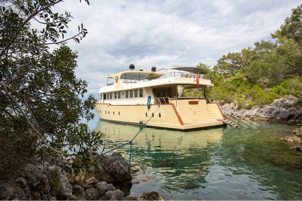 a boat on the water aboard SIMAY S Yacht for Sale