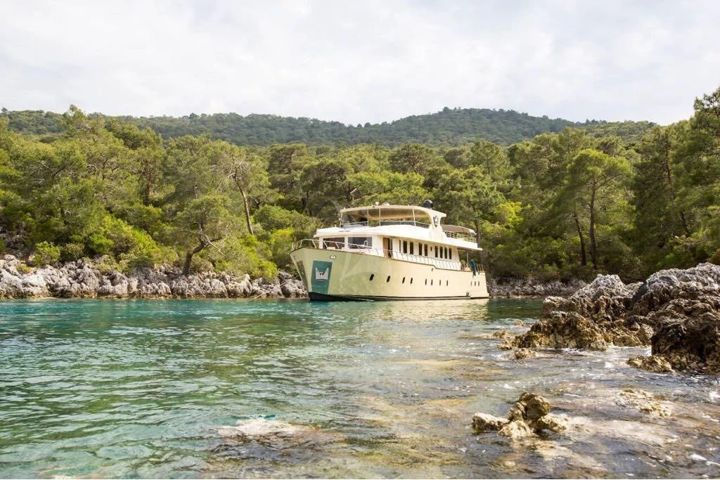 a boat on the water aboard SIMAY S Yacht for Sale