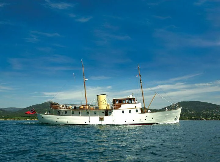 a boat in the water aboard BLUE BIRD OF 1938 Yacht for Sale