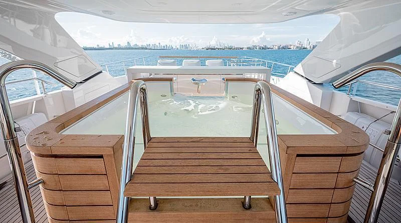 a deck of a boat aboard RUSCELLO Yacht for Sale