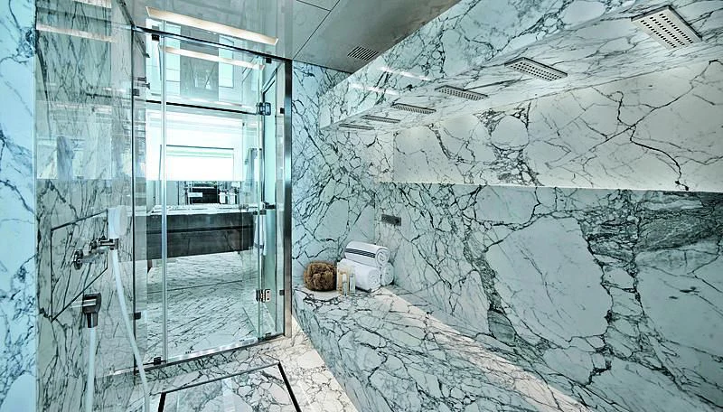 a room with a door and a window aboard RUSCELLO Yacht for Sale