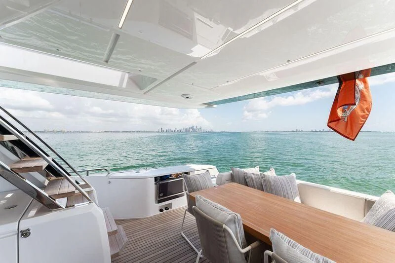 a boat on the water aboard FERRETTI 780/41 Yacht for Sale