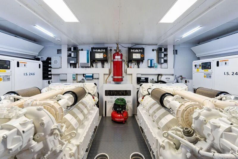 a room with machines and machinery aboard FERRETTI 780/41 Yacht for Sale