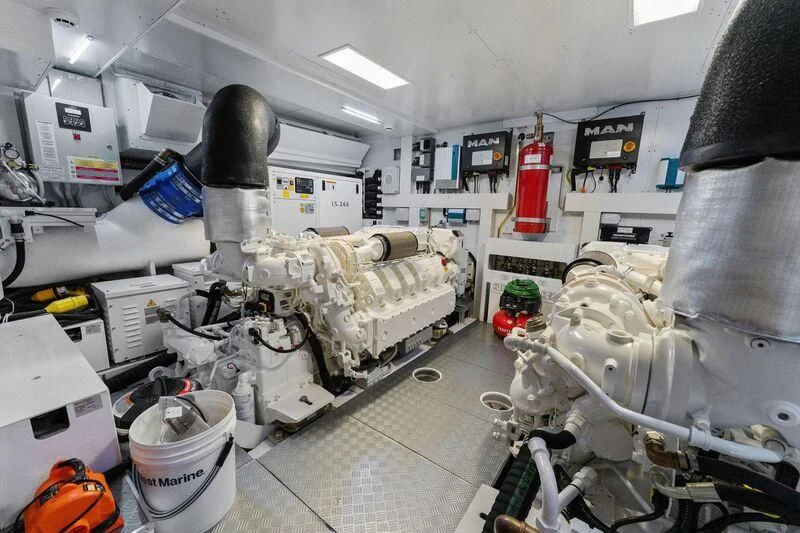 a room with machinery and equipment aboard FERRETTI 780/41 Yacht for Sale