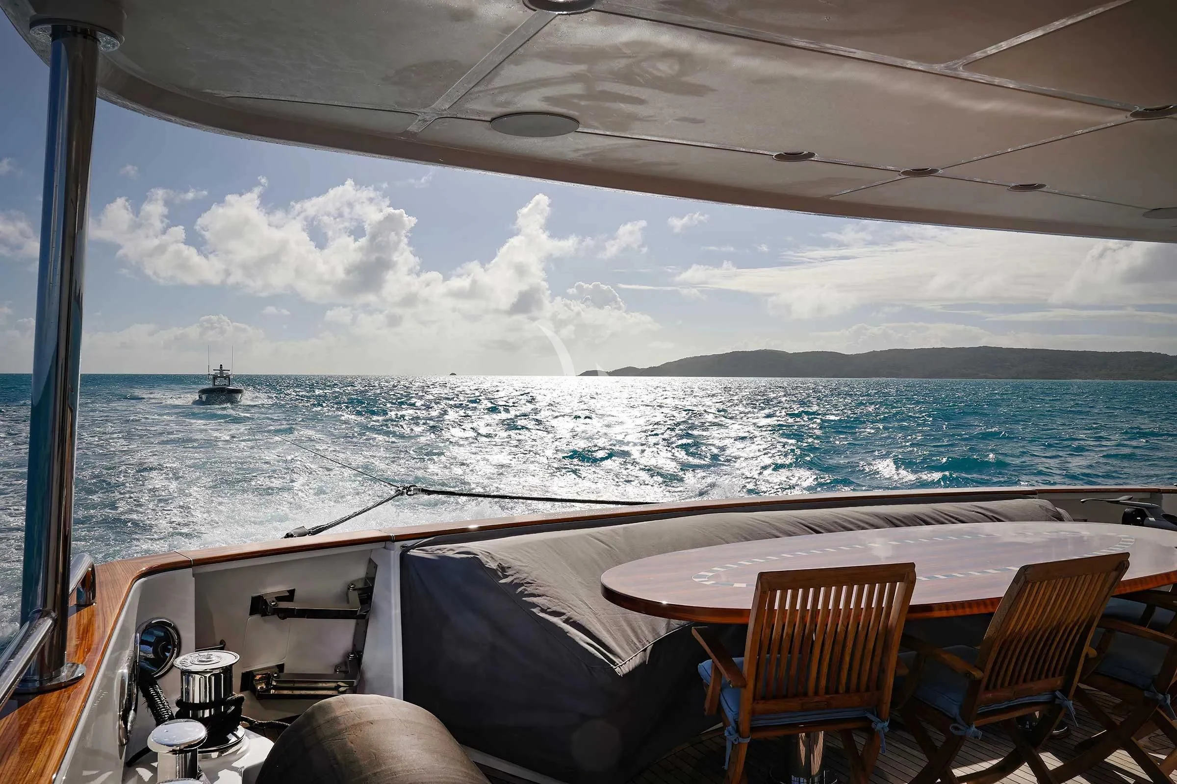 a boat on the water aboard VIVIERAE II Yacht for Sale