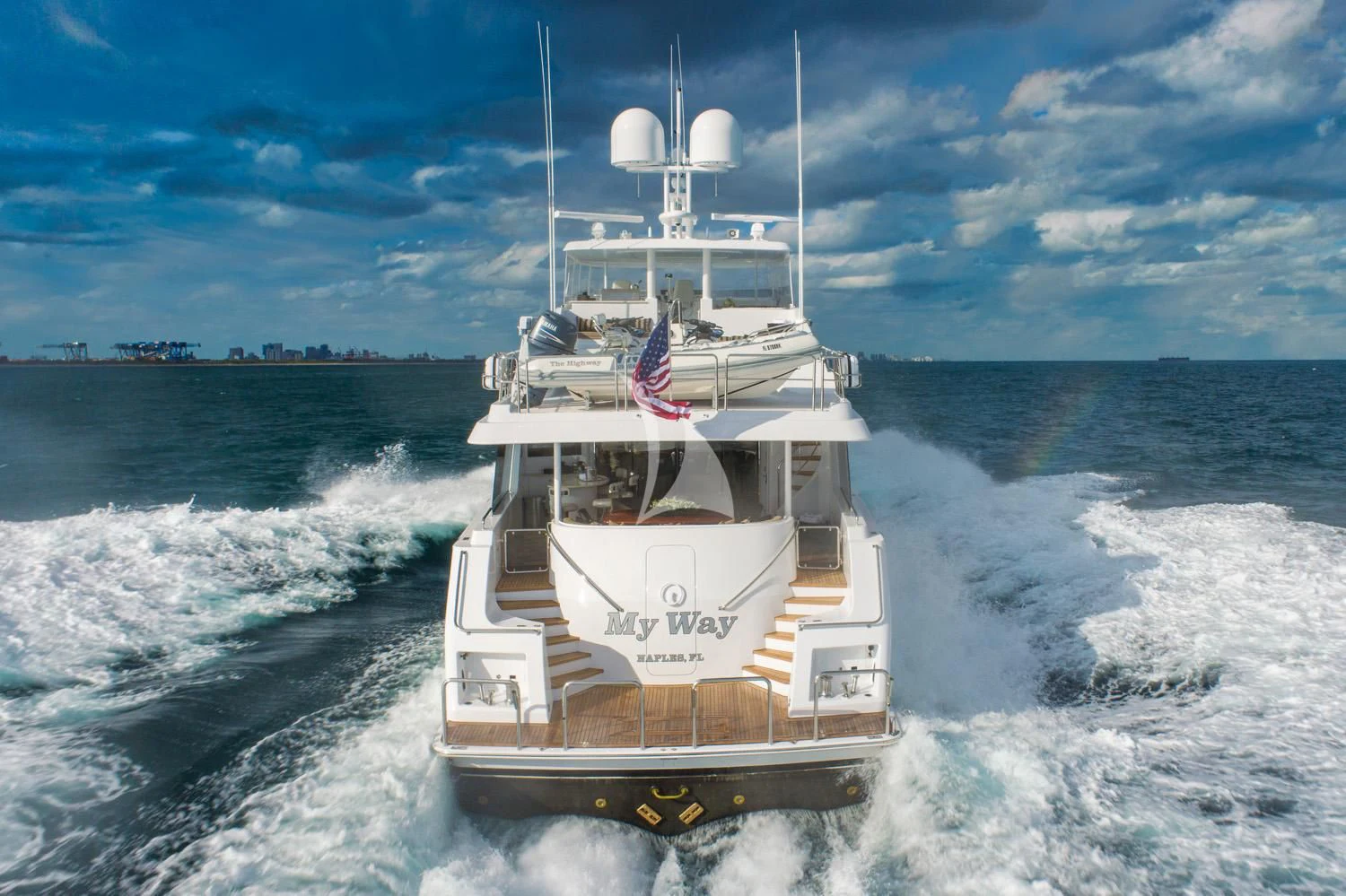 a boat on the water aboard MY WAY Yacht for Sale