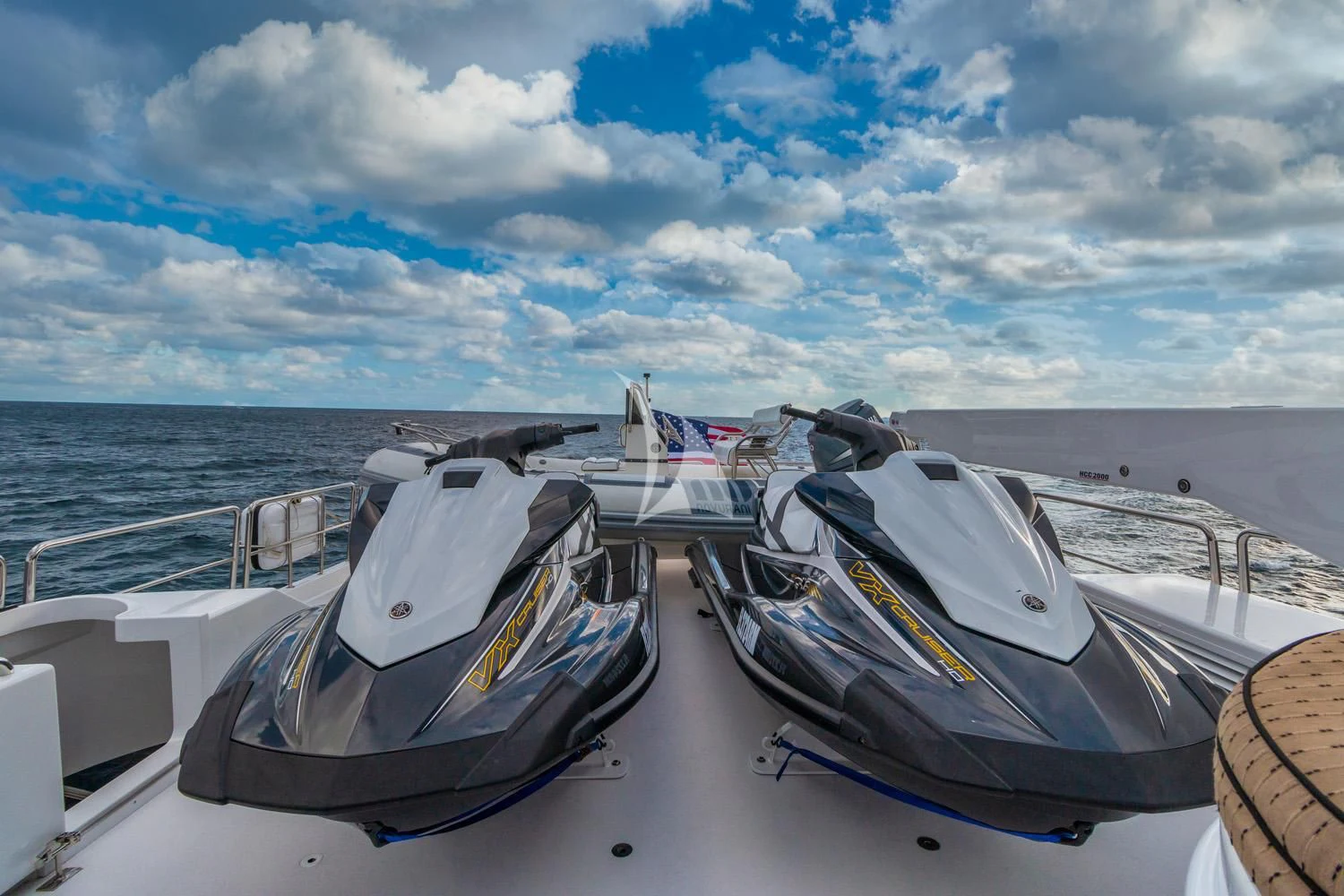 a couple of boats on a boat aboard MY WAY Yacht for Sale