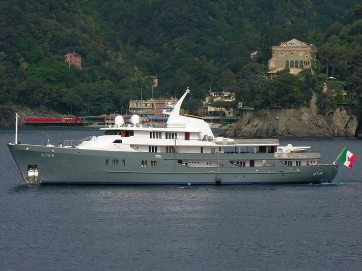 a large boat in the water aboard ALTAIR III Yacht for Sale
