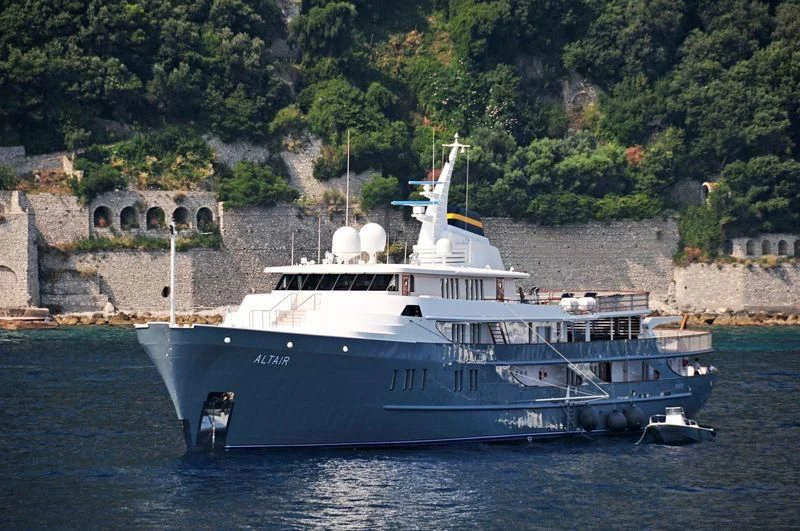 a large ship in the water aboard ALTAIR III Yacht for Sale