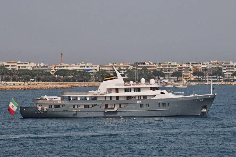 a large ship in the water aboard ALTAIR III Yacht for Sale