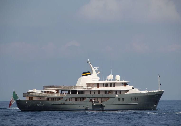 a large boat in the water aboard ALTAIR III Yacht for Sale