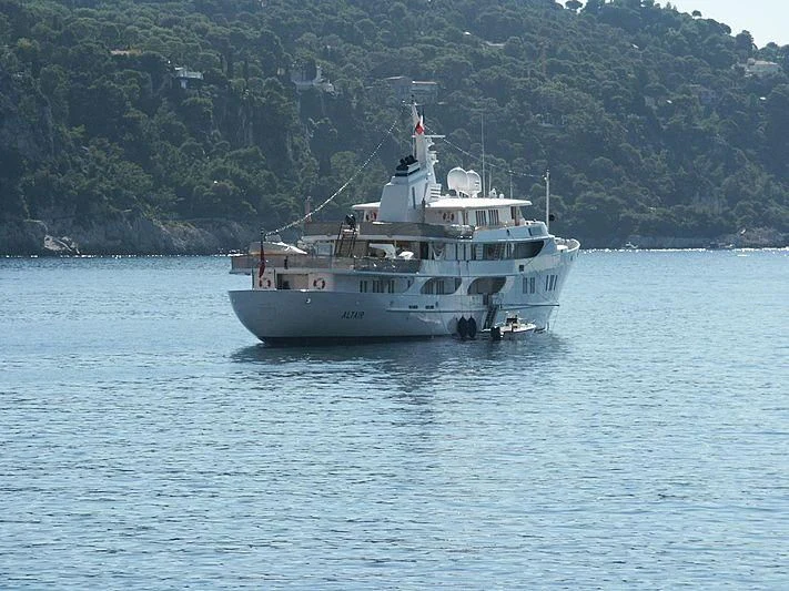 a boat sailing on the water aboard ALTAIR III Yacht for Sale
