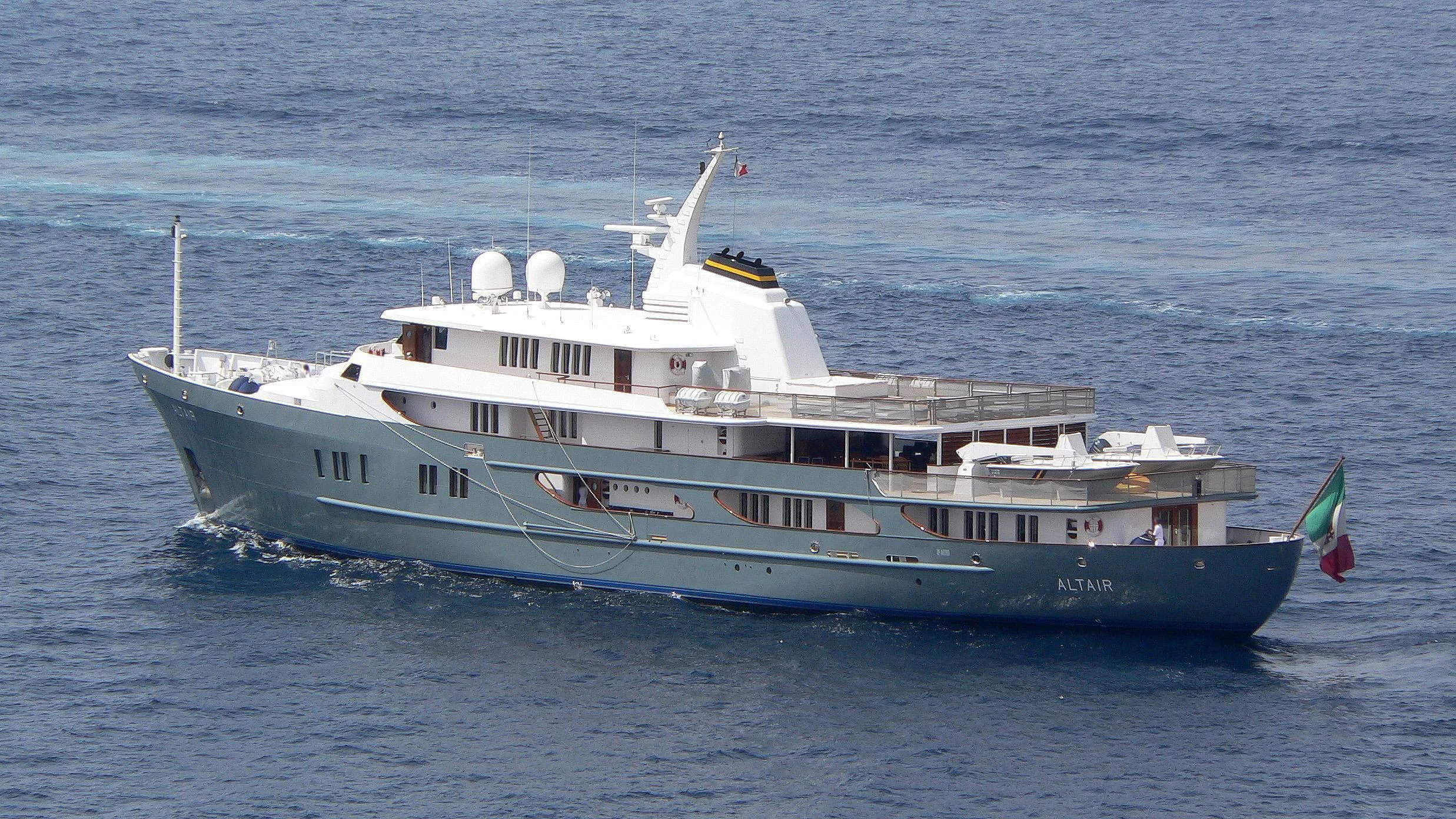 a large boat in the water aboard ALTAIR III Yacht for Sale