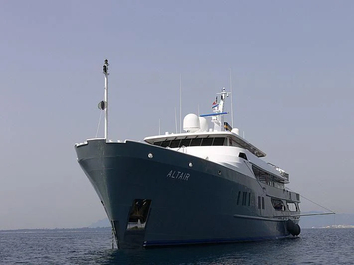 a large boat in the water aboard ALTAIR III Yacht for Sale