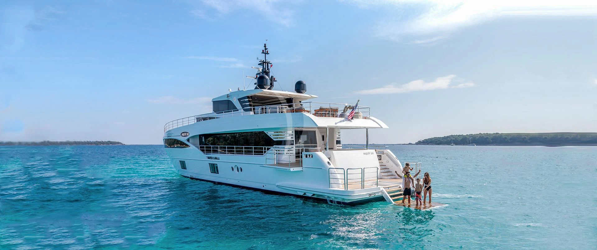 a boat in the water aboard LEGACY Yacht for Sale