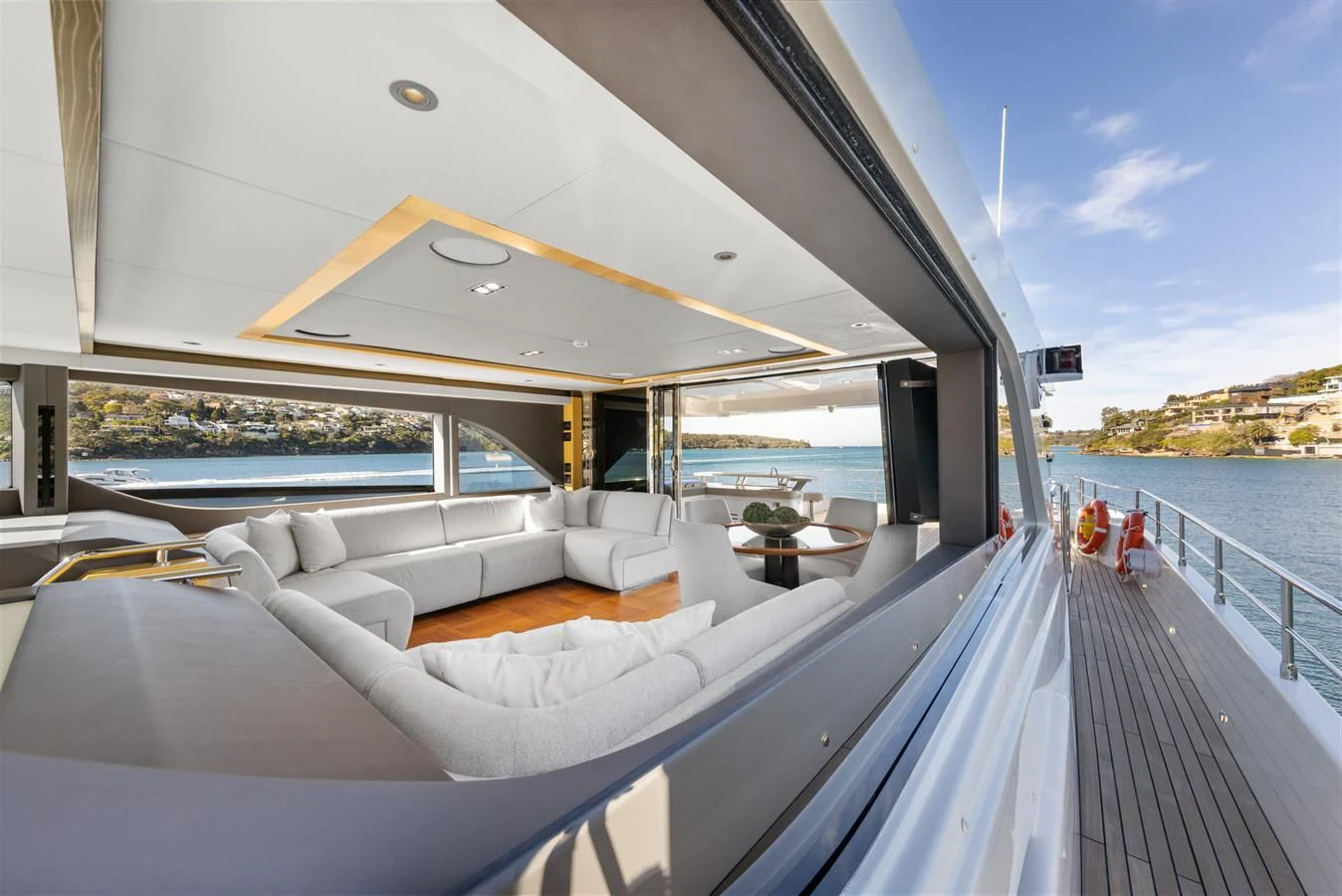 a boat on the water aboard LEGACY Yacht for Sale