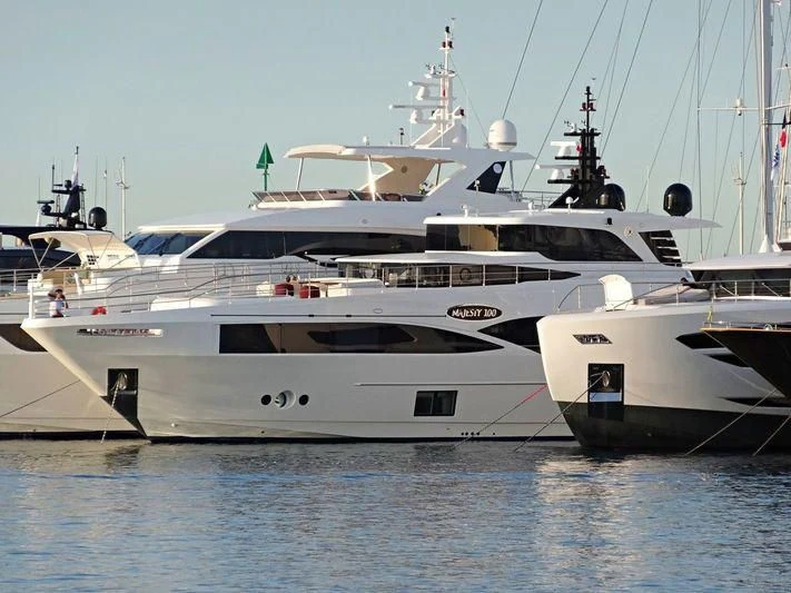 a group of boats in the water aboard LEGACY Yacht for Sale