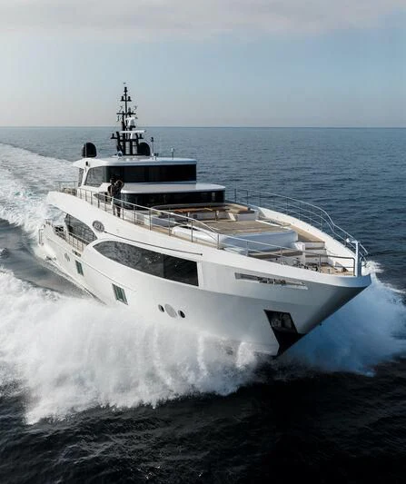 a boat on the water aboard LEGACY Yacht for Sale