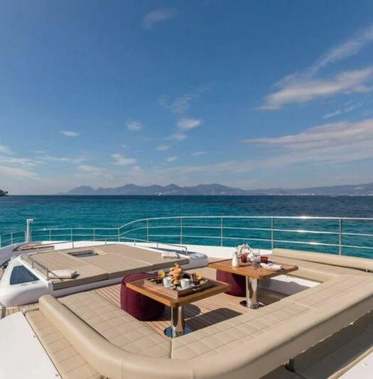 a boat on the water aboard LEGACY Yacht for Sale