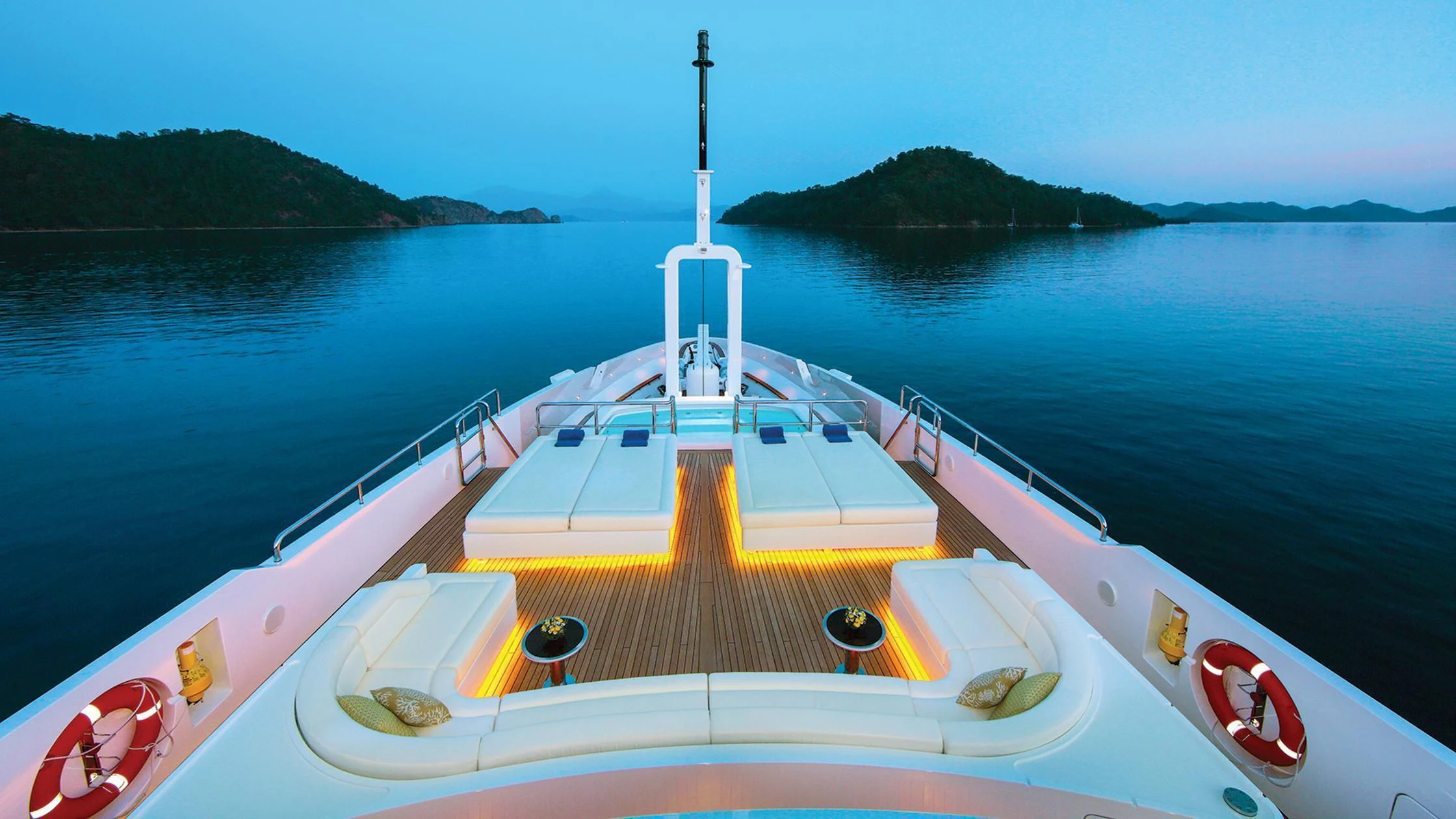 a boat on the water aboard VICA Yacht for Sale