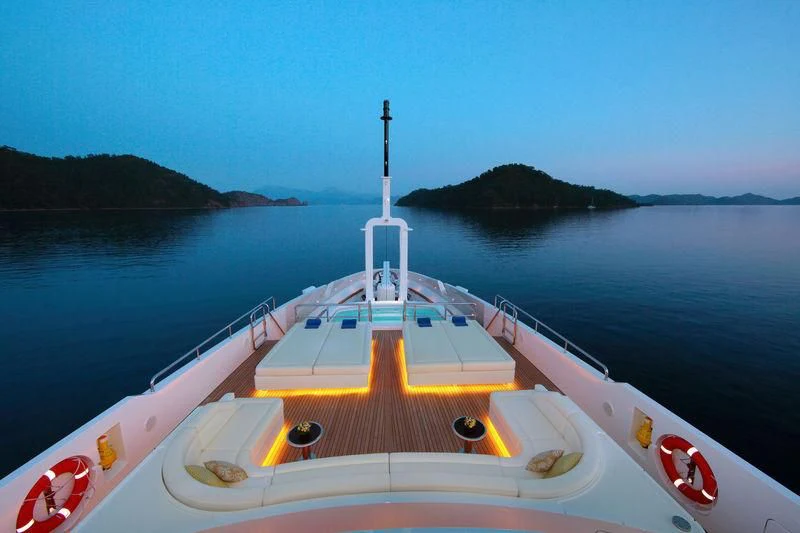 a boat on the water aboard VICA Yacht for Sale