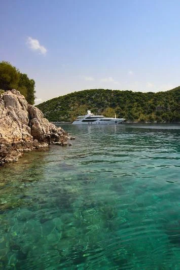 a boat in the water aboard VICA Yacht for Sale