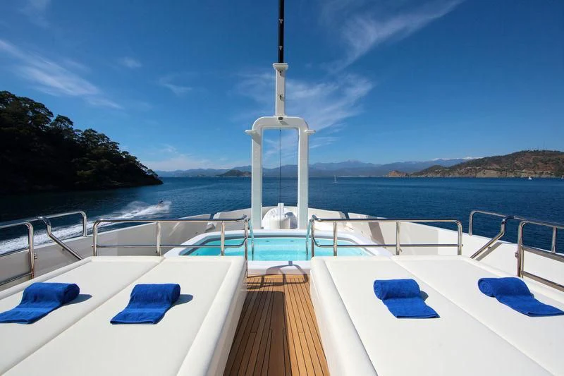 a boat on a body of water aboard VICA Yacht for Sale