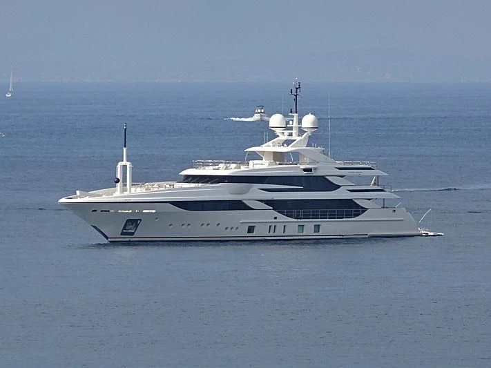 a white yacht in the water aboard VICA Yacht for Sale