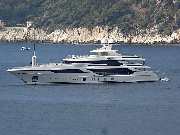 a white yacht in the water aboard VICA Yacht for Sale